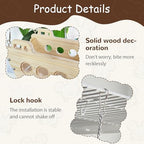 Faleshos wooden small animal habitat enrichment toy assembly components setup.