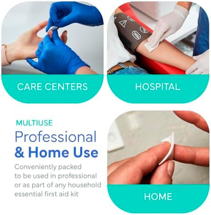 Close up of OWELL medium sized non-woven alcohol prep pads