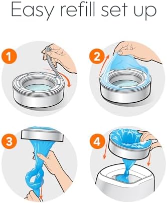 Diaper Genie 8 pack refill system ready for nursery use