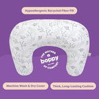 Close up of Boppy nursing pillow fabric texture