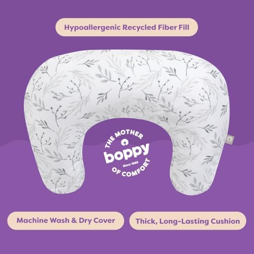 Close up of Boppy nursing pillow fabric texture