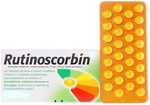 Rutacorbitin Rutinoscorbin 150 tablets close up of active ingredients