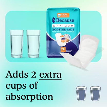 Because incontinence booster pads adhesive backing view for secure fit