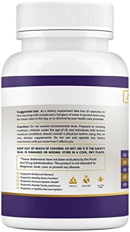 Focus Factor Lion's Mane and DMAE supplement bottle side angle
