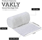 Vakly 6 ply 100 percent cotton krinkle gauze roll unwrapped close up texture