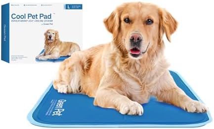 Self cooling gel pet mat in blue color for large dogs