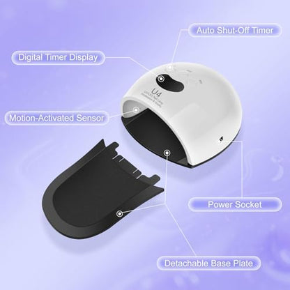 Side profile of portable Jazalz gel nail dryer