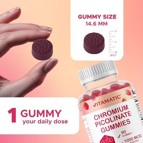 Vitamatic high potency chromium raspberry supplement side label showing nutritional facts