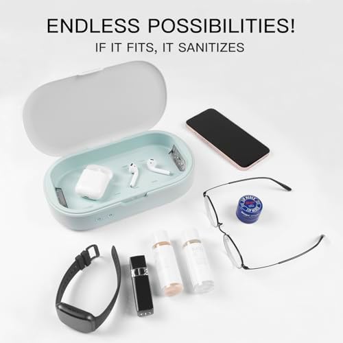 Trettitre portable UV box sanitizing a smartphone