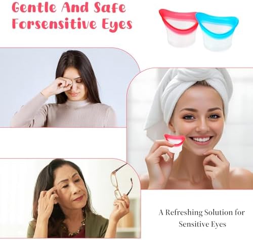 Two count eye wash cup set with protective container for travel