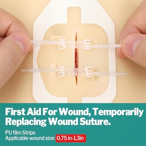 AZEN 28 pack wound repair kit contents including polyurethane film strips