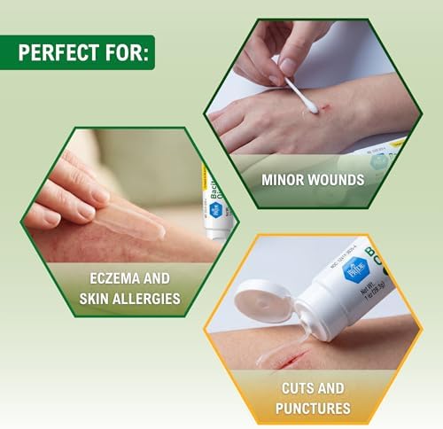 Close up of one ounce MED PRIDE antibiotic ointment tube for first aid