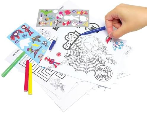 Back packaging view detailing the spot the difference and maze puzzle sheets