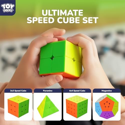 Side angle shot of the twelve-sided megaminx puzzle showing solid plastic stickerless color panels.
