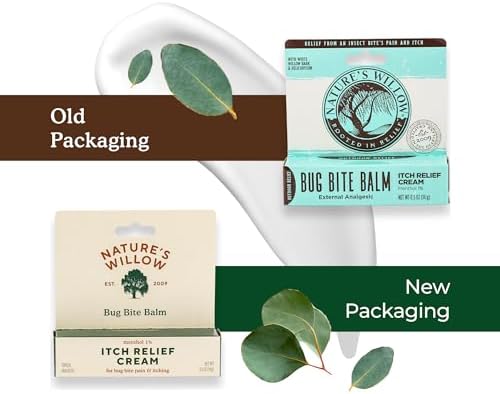 Nature's Willow Bug Bite Balm plant based itch relief cream packaging details