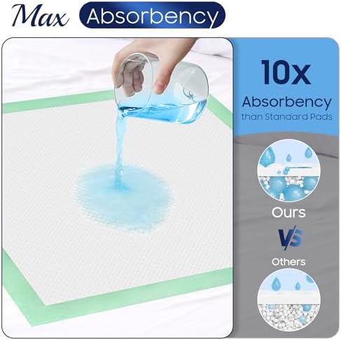Demonstration of the leakproof blue backing on Fygrip 130 gram heavy duty incontinence pads.