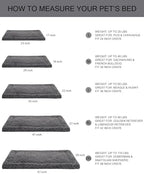 Washable Dog Bed Mat Crate Pad Soft Fluffy Pet Kennel Beds Dog Sleeping Mattress for Large Jumbo Medium Small Dogs, 48 x 30 Inch, Gray - Image 6