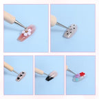 Acrylic and plastic handled nail art dotting instruments