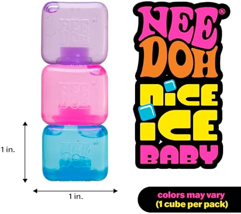 Schylling NeeDoh Nice Ice Baby being squeezed to demonstrate durability