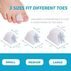 Comparison of toe alignment before and after using Nolimvita spacers.