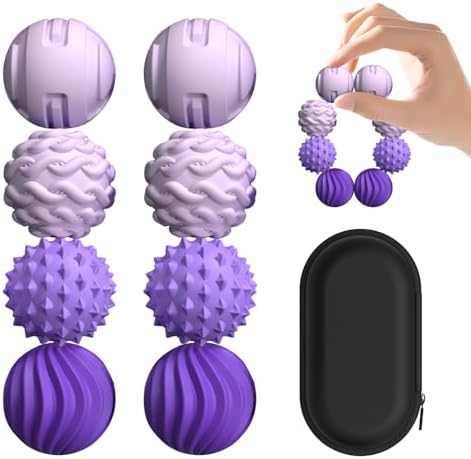 Close up of textured silicone surface on XYOFUN magnetic fidget balls