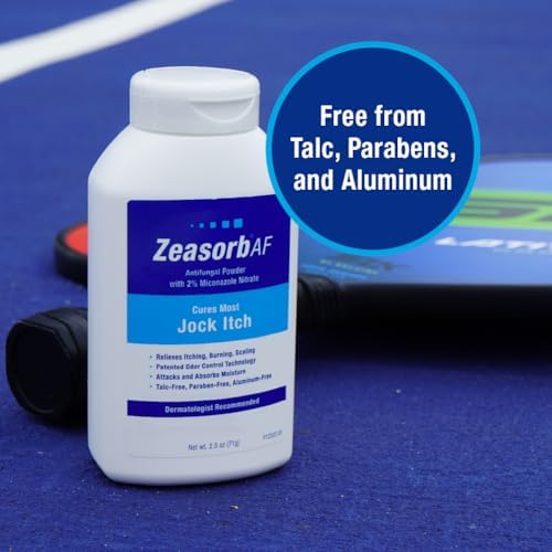 Zeasorb AF premium imported dermatologist recommended sweat control dusting powder.