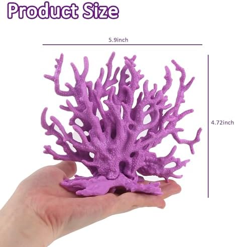 ASUNFO plastic aquarium ornaments showing safe hiding spaces for small betta fish and shrimp