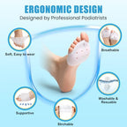 Set of four white gel toe separators for men and women