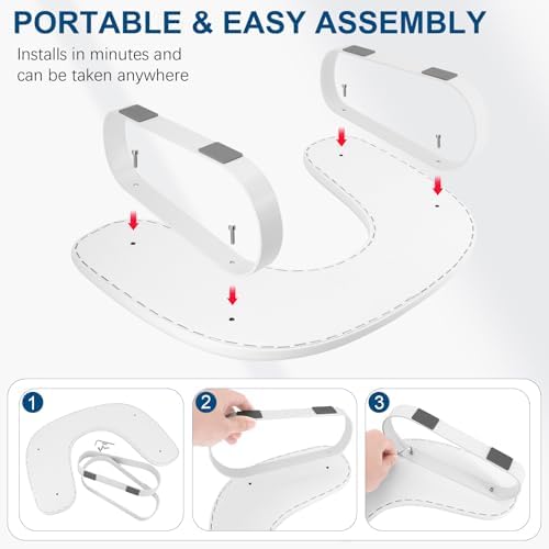 White nail arm rest used in a professional manicure station setup