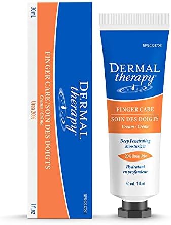 Close up of Dermal Therapy fingertip hydrating treatment tube