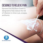 Water based burn relief cream showing sterile packaging for infection prevention.