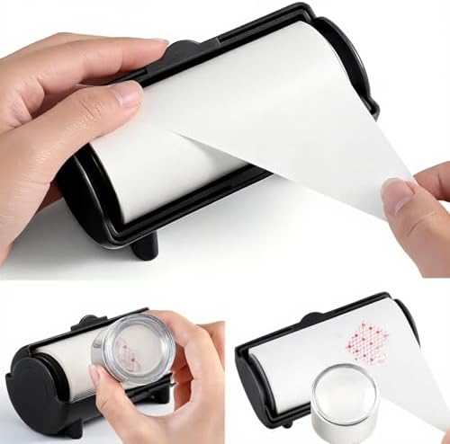 Furtherpretty nail stamper sticky cleaner roll in black case front view