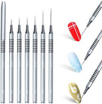 Close up of Komall nail art brush tips
