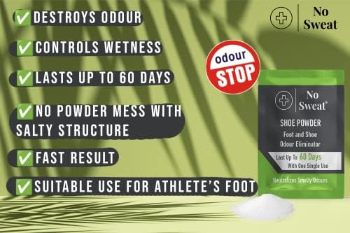 Imported US personal care foot powder for sweat-free comfort.
