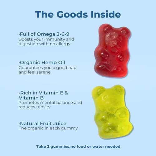 Snedark extra strength hemp oil gummies fruit flavored pieces