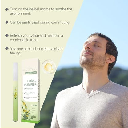 An infographic detailing the six hundred puffs capacity and nicotine free formula of the wellness stick.