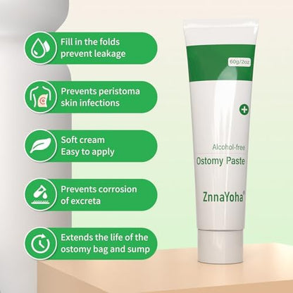 ZnnaYoha Ostomy Paste alcohol free hydrocolloid formula tube packaging details