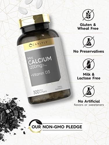 Close up of Carlyle Calcium softgels texture and form