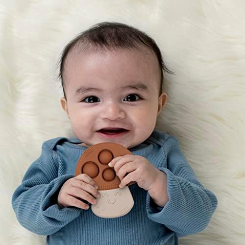 Itzy Ritzy mushroom infant teething toy textured surface detail