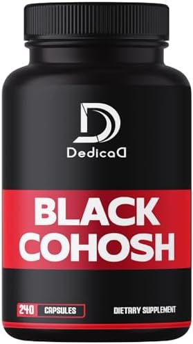Dedicad Black Cohosh 240 capsules packaging label details