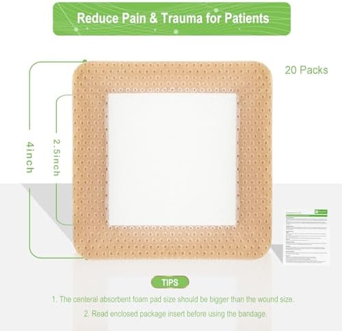 NeuHeils pressure ulcer foam dressing side profile highlighting thickness and cushioning structure