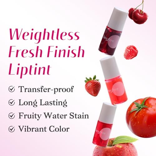 bayfree Lip Tint Stain Set, Lip Stain Long Lasting Waterproof, Lightweight, Non-sticky, Transfer-Proof, Matte Finish (fruit land) - Image 3