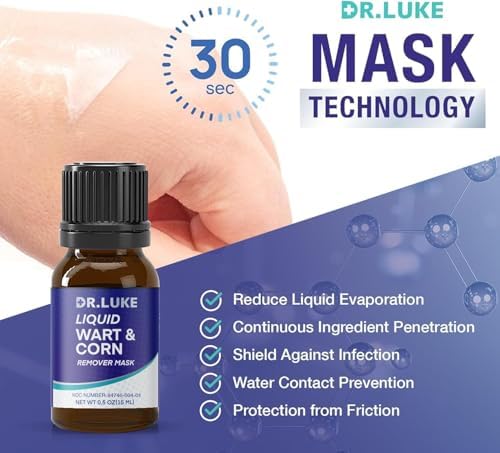 Dr. Luke fast acting liquid wart mask technology demonstration on skin