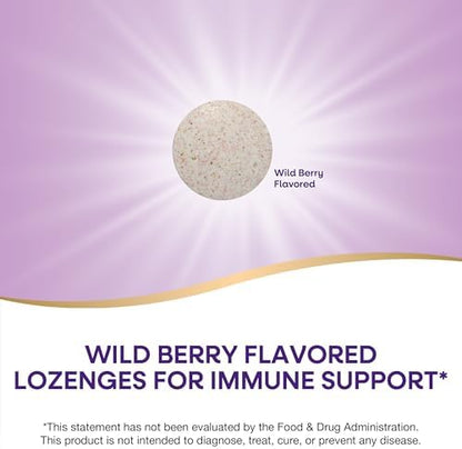 Imported USA vegan zinc lozenges with vitamin C and echinacea text close up.