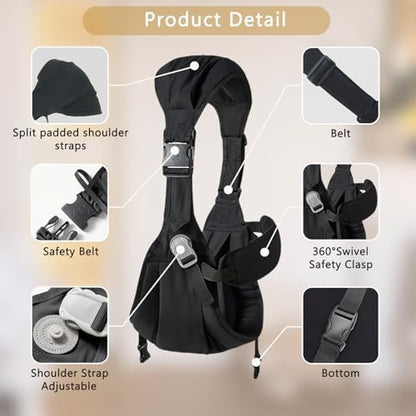 Funito ergonomic baby carrier side perspective showcasing proper hip alignment support.