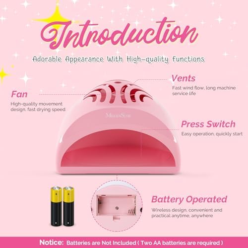 MelodySusie pink nail dryer packaging details
