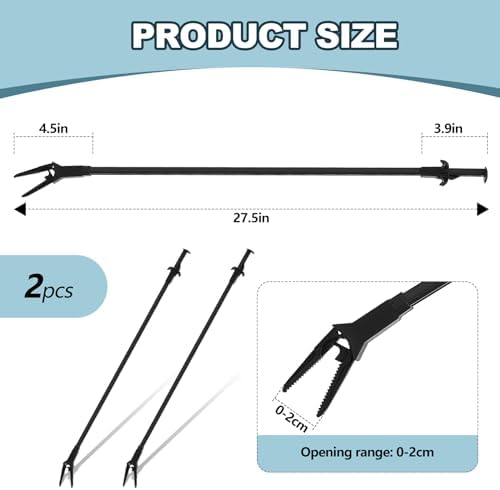 Serrated anti slip tips on Gisafai black aquarium feeding tools