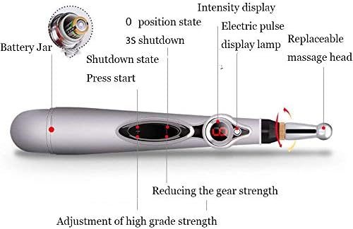 Close up of digital intensity display on meridian energy pen