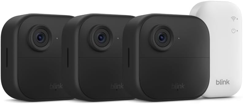 Blink Outdoor 4 - Wireless smart security camera, two-year battery life, 1080p HD day and infrared night live view, two-way talk. Sync Module Core included - 3 camera system - Image 2