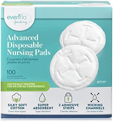 Close up of breathable material on Evenflo breast pads